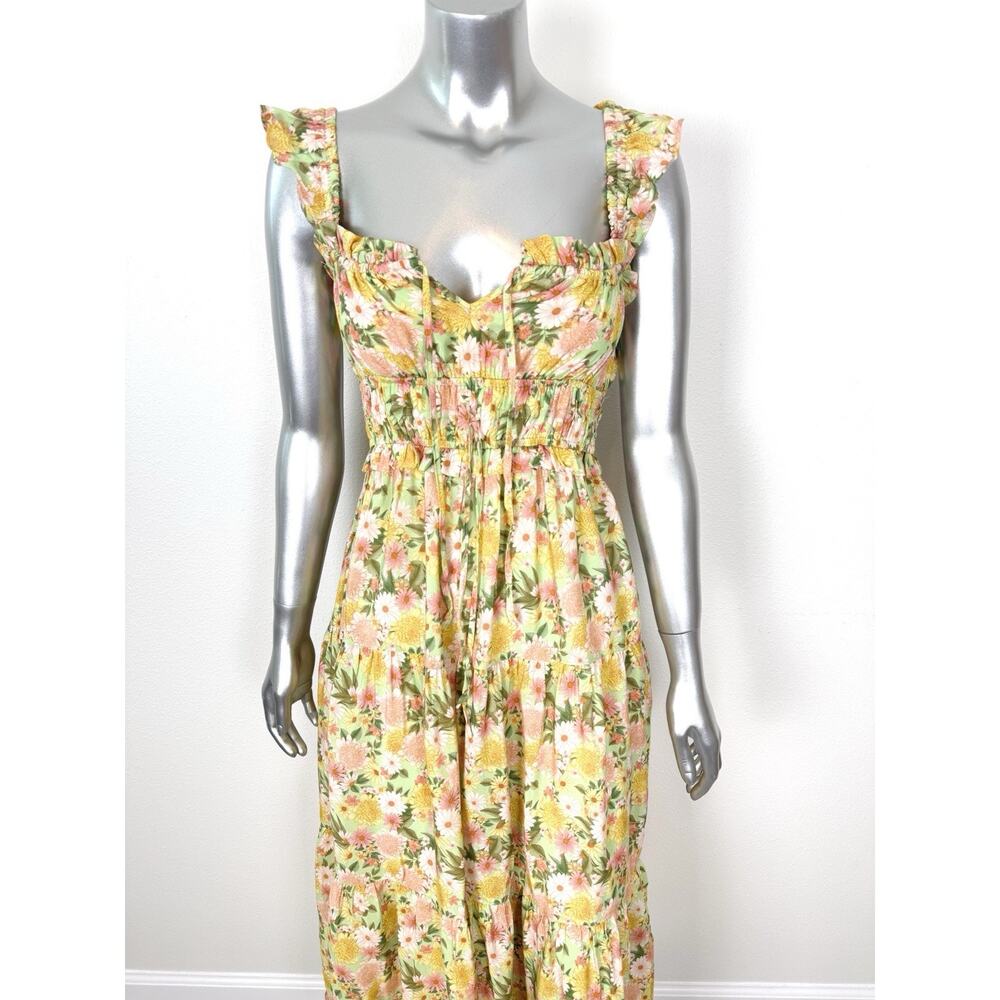 Yumi Kim Maxi Dress Floral Print Frill Sleeve Libby S - Picture 4 of 13